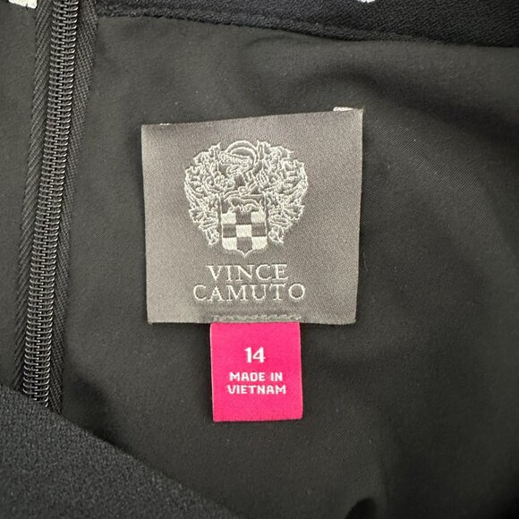 Vince Camuto Polka Dot Shift Dress Size 14 Black - Picture 6 of 14